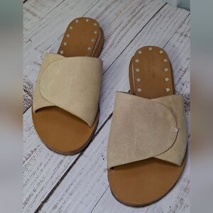 Rag & Bone Beau Beige Suede Flat Slide Sandal SZ 36 US 5.5/6-MSRP $295 Boho